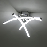 LED Ceiling Light Modern,21W Ceiling Lamp With Forked Surface for Living Room,Hallway, 220V Ceiling Light, Cool White Light