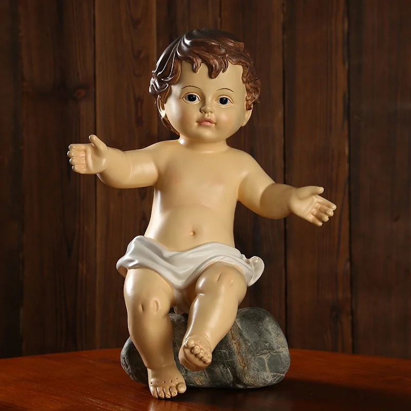 1Pc 20 30cm Christmas Nativity Jesus Figurine Holy Baby Statue Christian Holiday Gift Catholic Decor