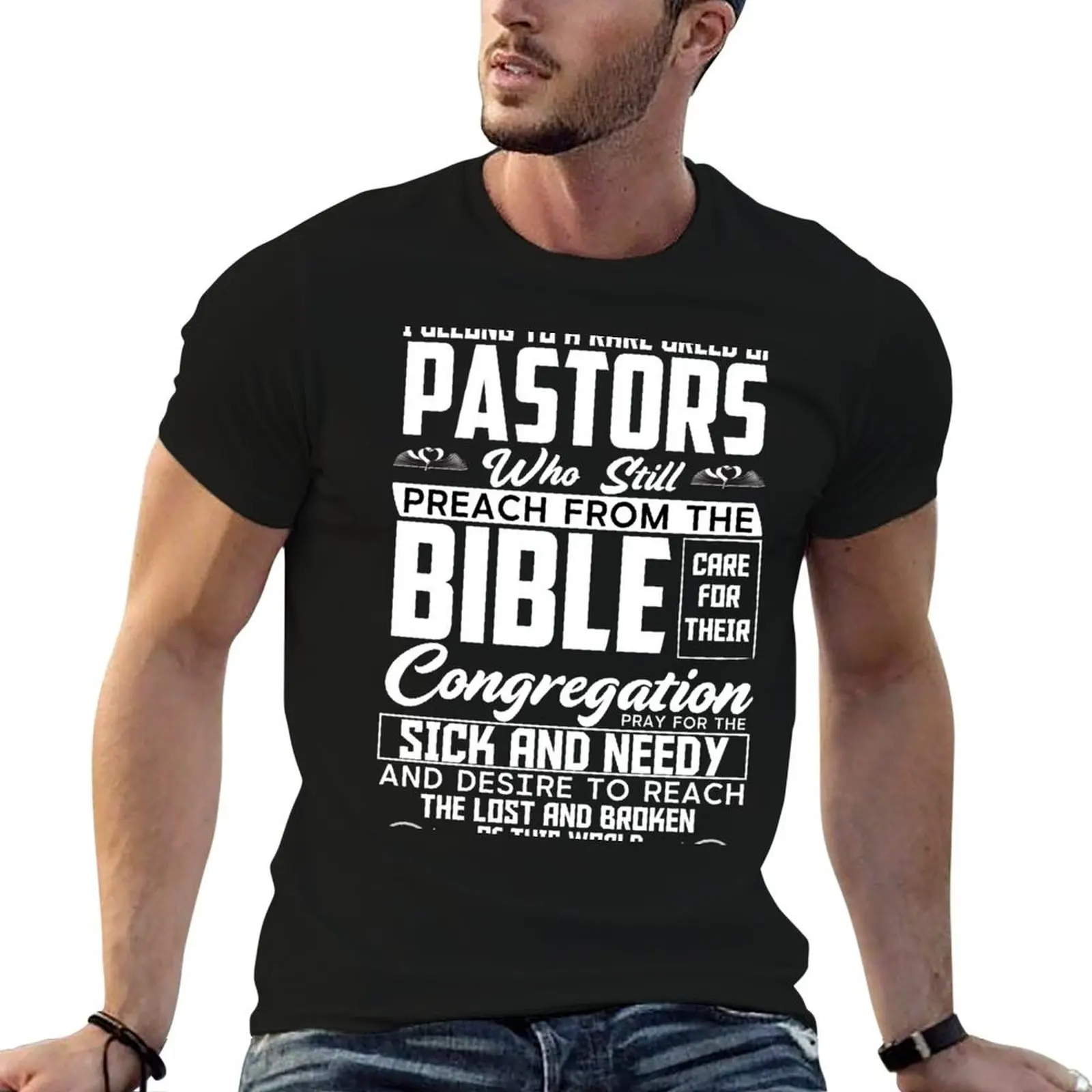 T-shirt pour homme en coton, humoristique, « Je fais partie d'une race rare de pasteurs, ministres, clergés »