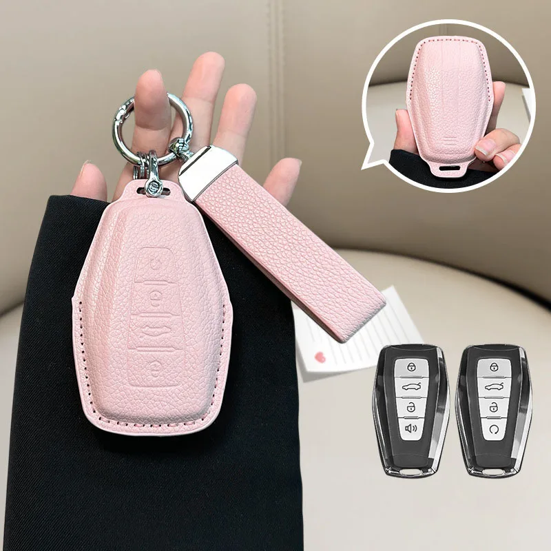 For Geely Coolray X6 X7 Geometry C Emgrand Global Kulrey Hawk GX7 Okavango NL3 Galaxy E5 Sailing Edition Voyage Car Key Cover 6