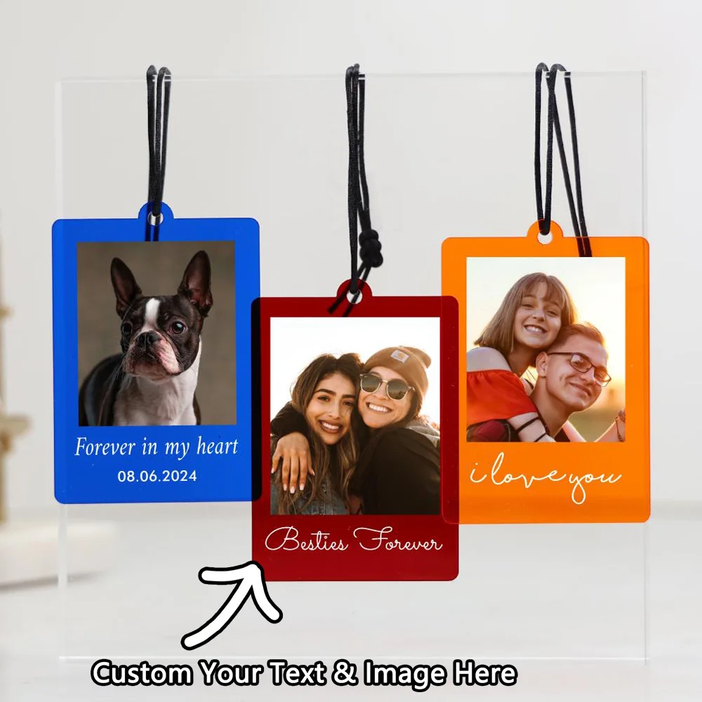 1PC Custom PMMA Car Hanger - Personalized Custom Images & Text, DIY, Laser Engraved, Ideal Daily Use Car Accessory & Practical G