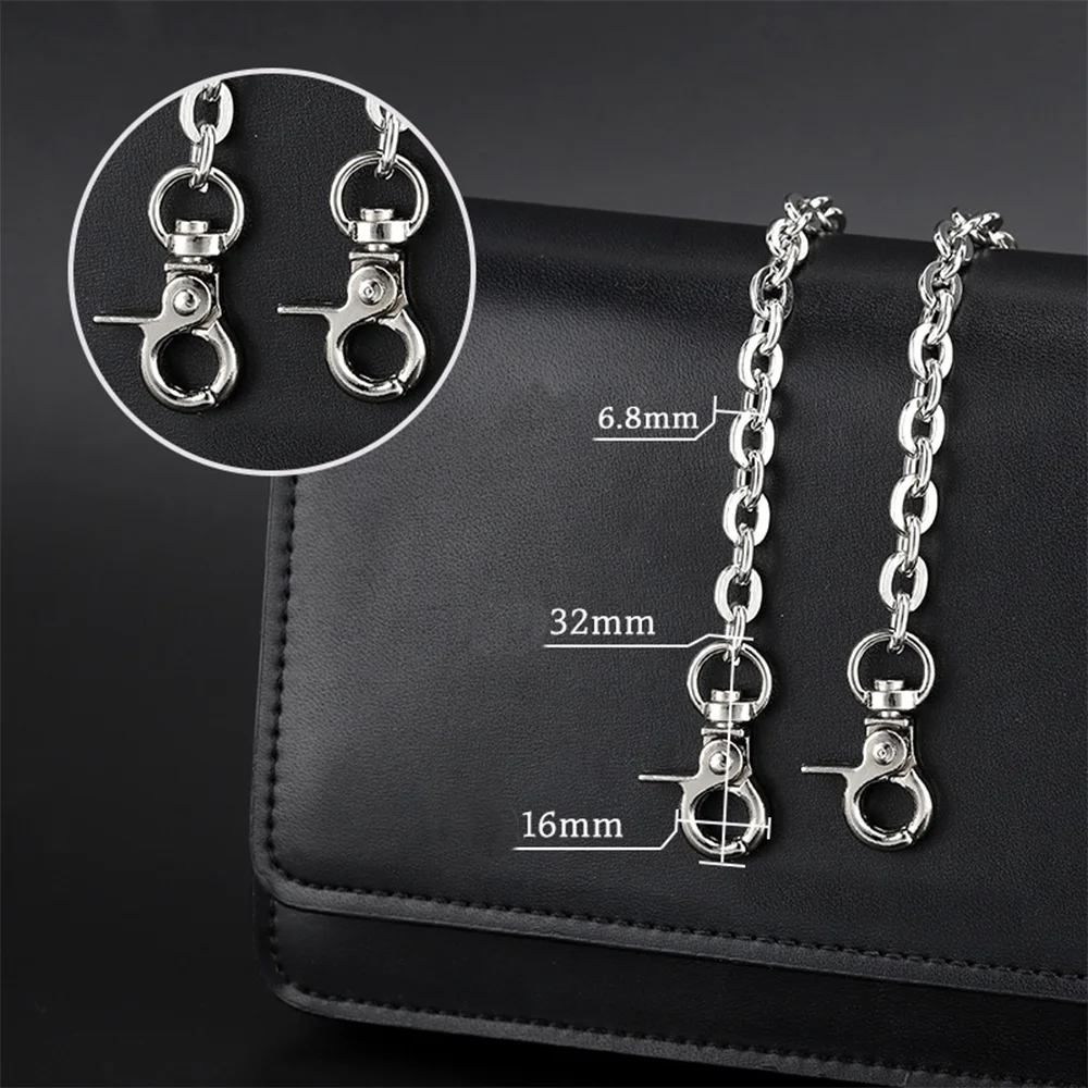 

Fashion High Quality 40/120cm Shoulder Bag Strap Handbag Handles Long Beaded Chain Shoulder Bag Straps Metal Chain Belt