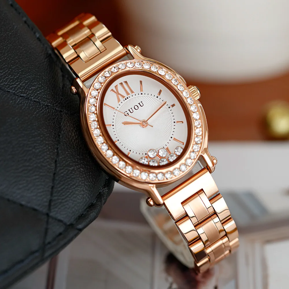 Fashionable used female student watch, light luxury leather strap quartz watch, women's luxury watch, women's gift