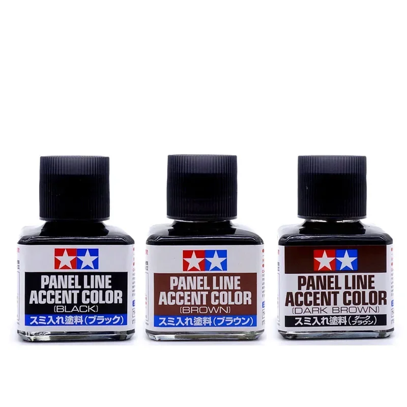 TAMIYA Panel Line Accent Color 87131/87132/87140 Black/Brown/Dark Brown 40ml Model Coloring Paint Modeling Hobby Craft Paint