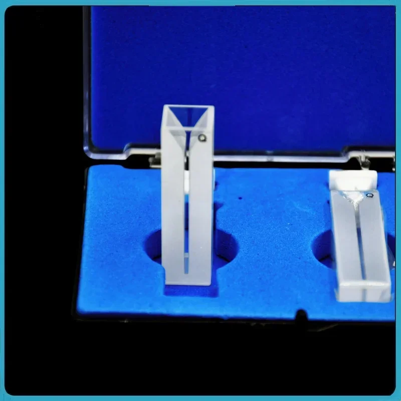 Micro Quartz Cuvette Slit 1 mm (Liquid Sample Cell ) 350 ul Quartz Absorption Cells 0.35 ml Made by Sintering Process Pack of 2