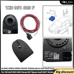 For VW AUDI SEAT SKODA ALARM SIREN HORN SOUND SIGNALalarm Anti theft horn 1K0951605F Golf MK5 MK6 Passat B6 Tiguan Multivan