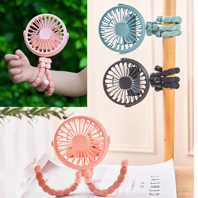 3 スピードファンカートベビーカー屋外ポータブルファンランプクリップ付きベビーカー USB 充電式ハンドヘルド扇風機ホーム