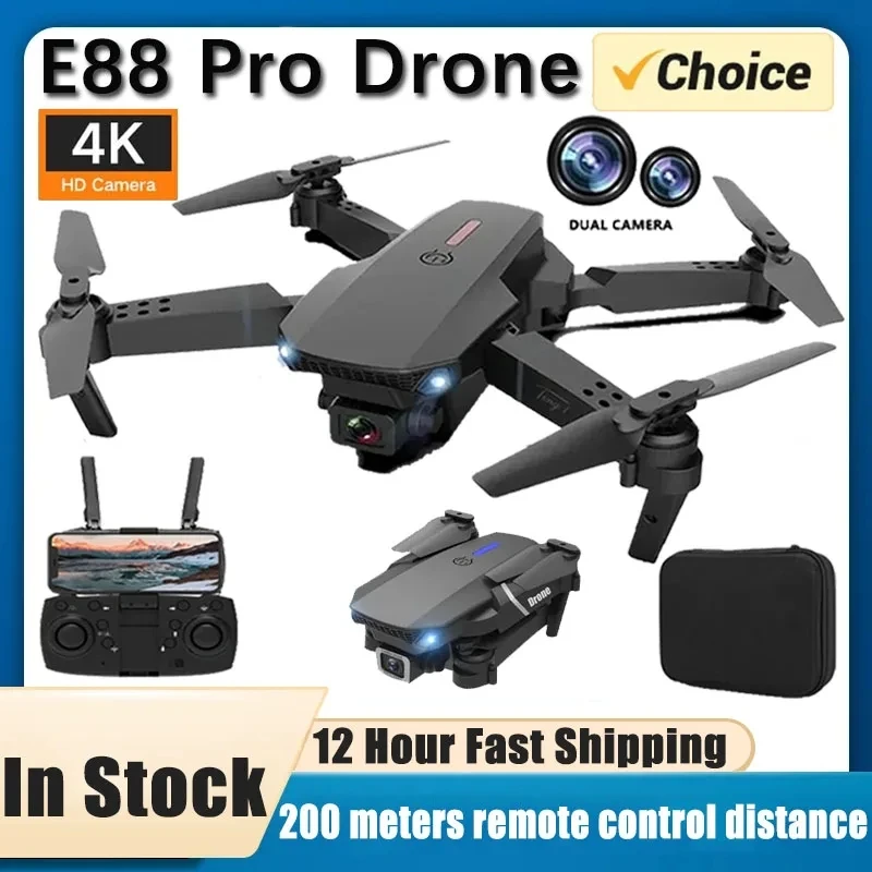 New E88Pro RC Drone 4K Professinal With 1080P Wide Angle Dual HD Camera Foldable RC Helicopter WIFI FPV Height Hold Apron Sell