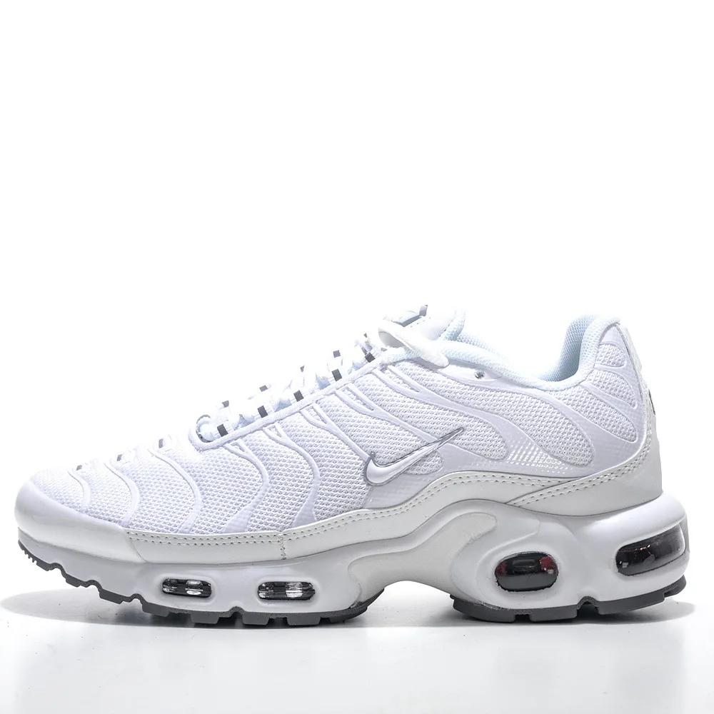 Nike Air Max Plus Tn Unisex White Sneakers Breathable Comfortable Sports Shoes for Running and Casual