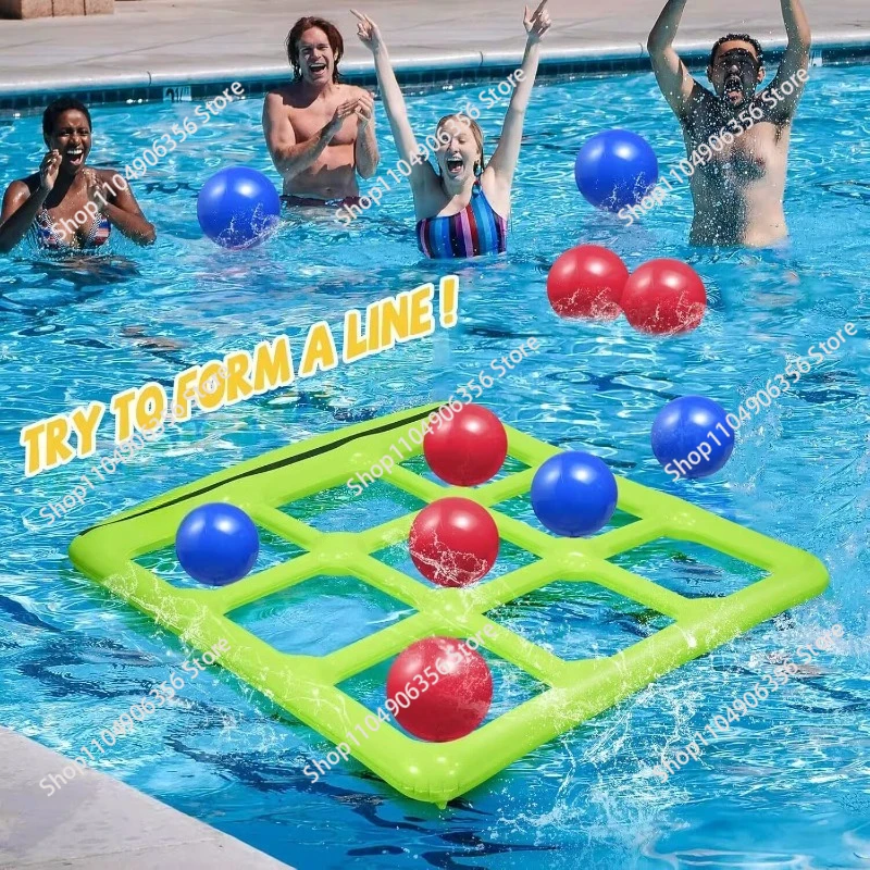 Summer water inflatable tic-tac-toe throwing game water park entertainment props swimming pool avocado floating row water polo