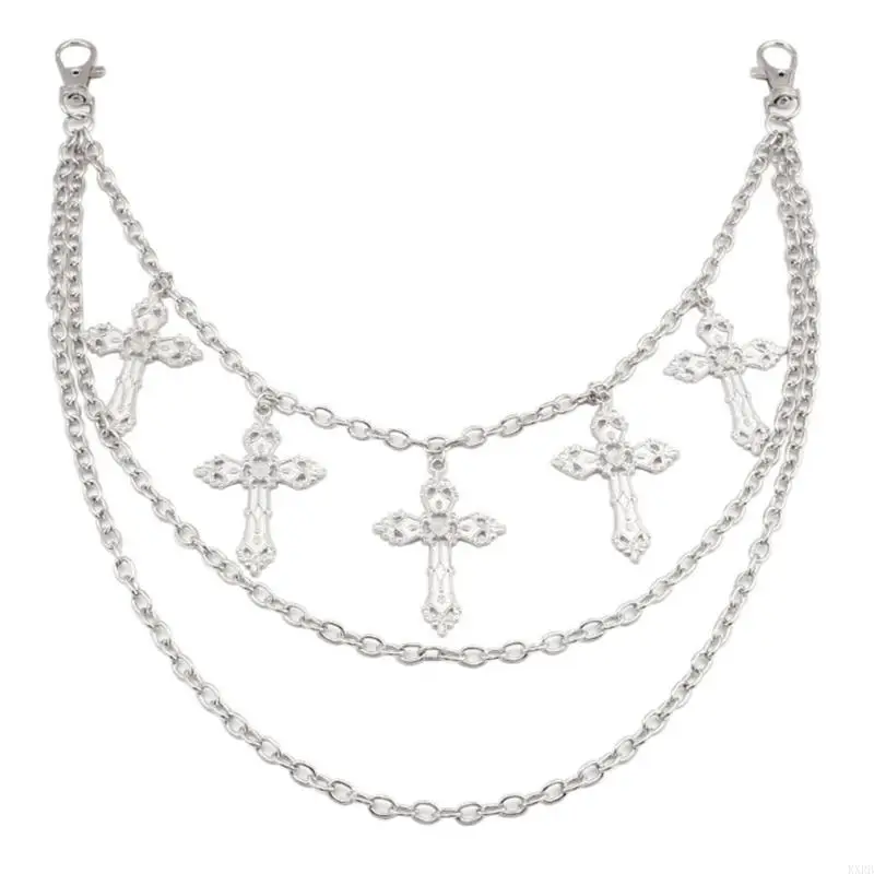 KXRB Punk Jeans Bants Chain Multi Bunk Charm Weret Ballet Chain