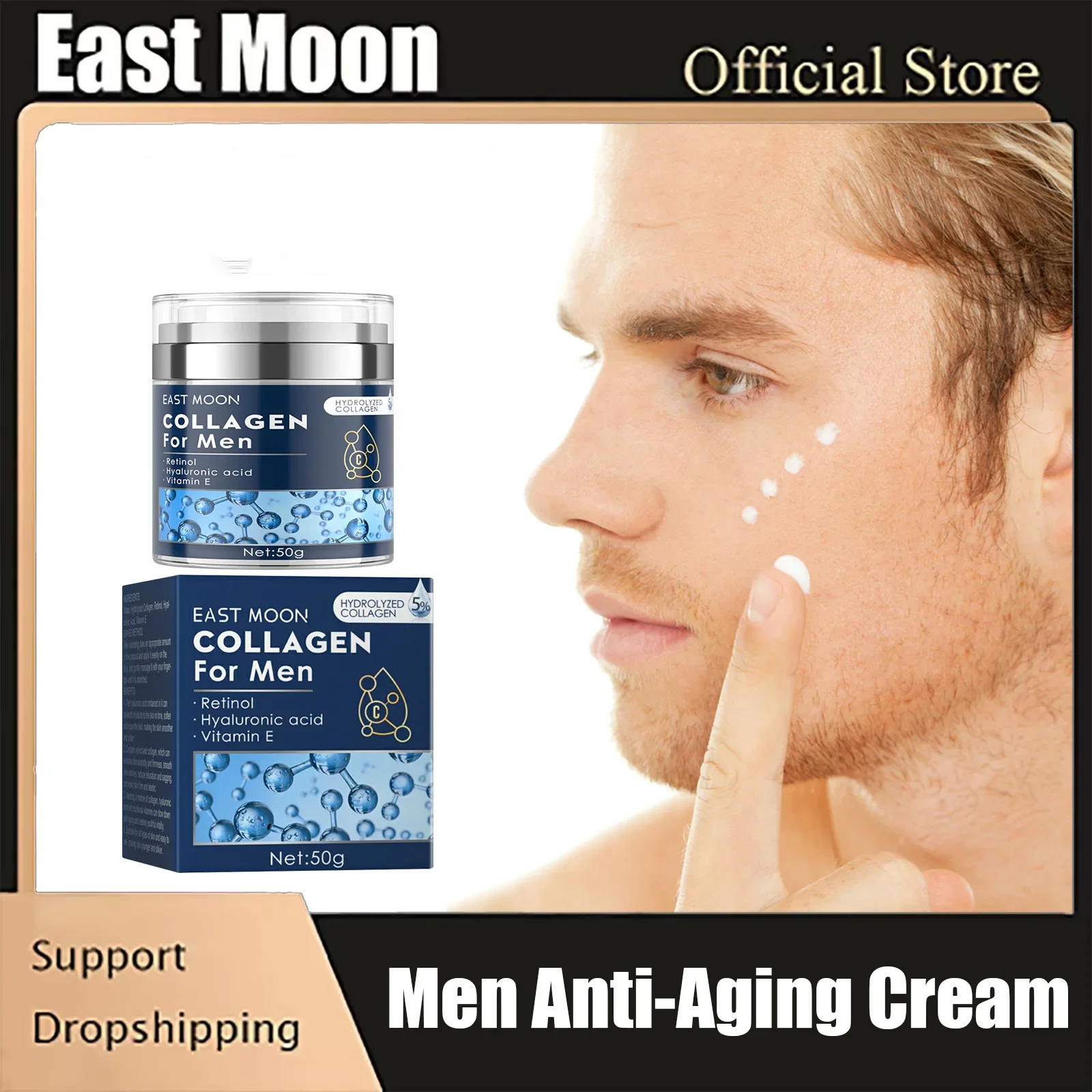 Men Anti Wrinkle Cream Remove Wrinkle Brightening Rejuvenation Instant Fades Fine Lines Nourishing Oil Control Man Face Cream