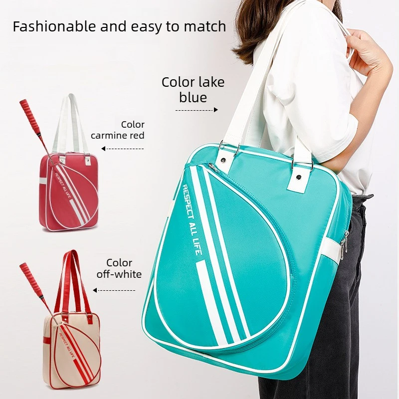 Women Badminton Shoulder Crossbody Handheld Bag,Large Capacity Water Repellent Scratch Resistant Non-Fading Sports Bag for Trave