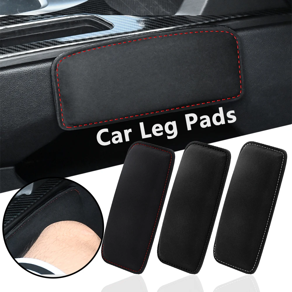 Car Suede Leather Knee Pad Inside Knee Cushion Comfortable Elastic Memory Foam Leg Pad Headrest In The Car Accessories