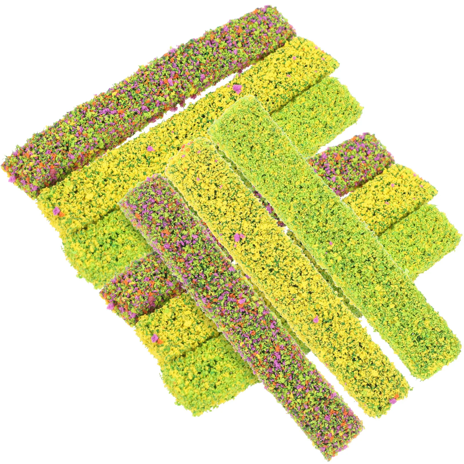 15 pezzi di simulazione cluster materiale spugna leggero decorazione paesaggio fai da te tavolo di sabbia micro paesaggio treno ferroviario