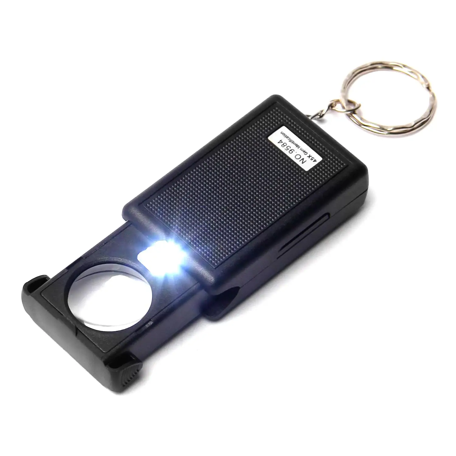 Imagem -02 - Lupa de Jóias de Bolso com Luz Led Lupa Iluminada Portátil Lupa para Joalheiros Idosos 45x