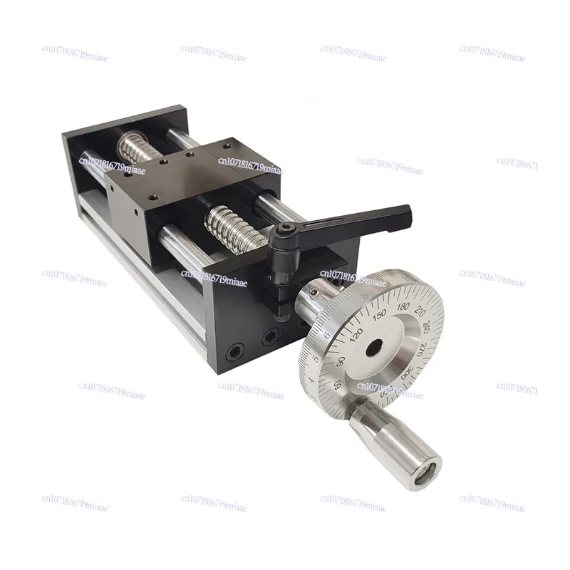 Transmission ball screw linear guide slide motion module including manual rocker cross lift