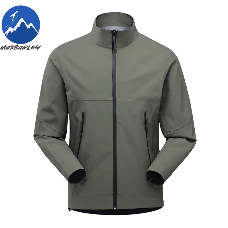 

Maxbarley Man Jacket 2025 Autumn Premium Solid Color Camping Windproof Single Layer Rush Coat Outdoor Climbing Waterproof Coats