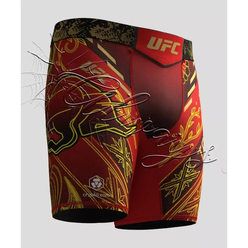 2026UFC Red Ilia Topuria Vale Tudo korte MMA vechttrainingsshorts Ademend sneldrogend Slim-fit elastische boksfitnessshort