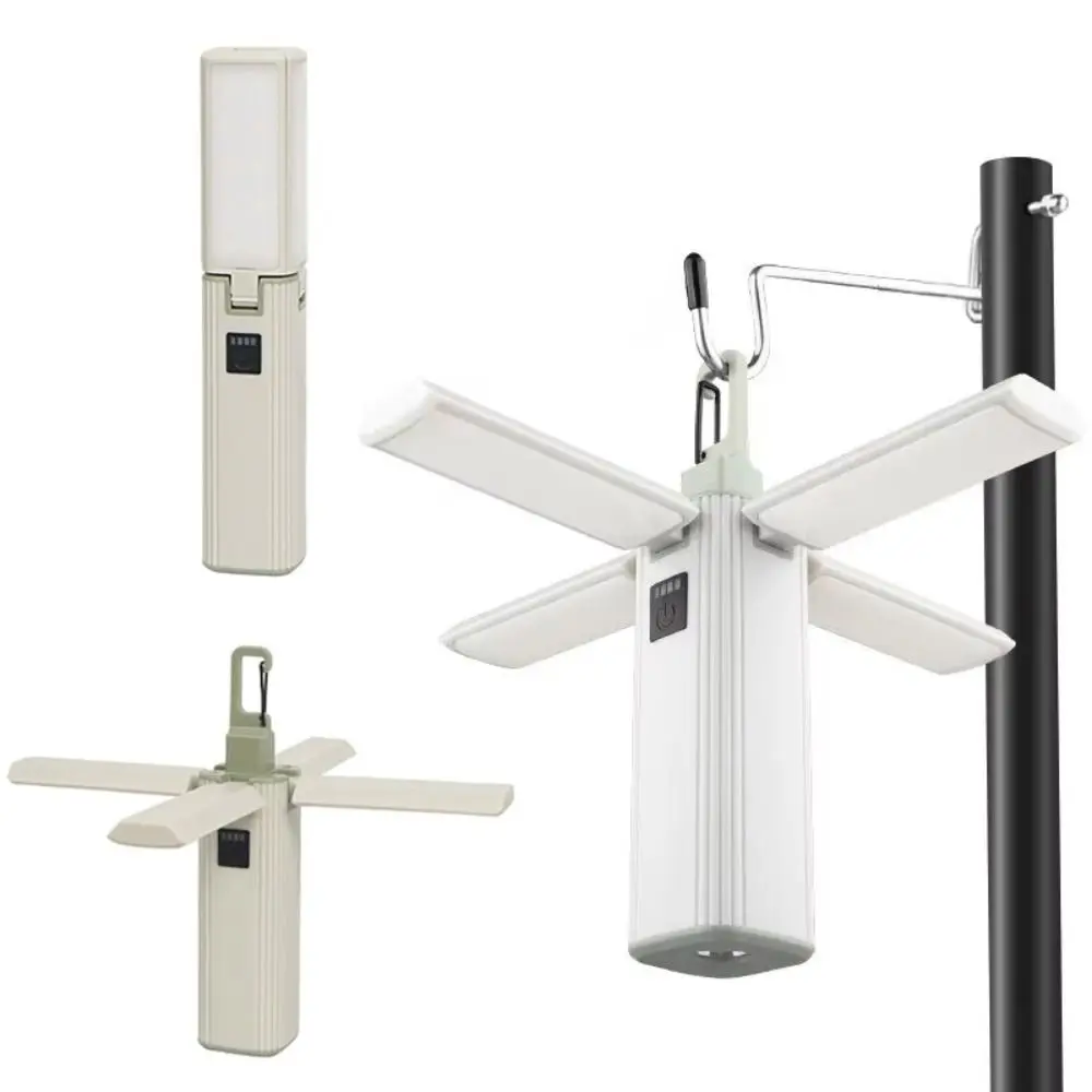 

New Foldable LED Camping Light Rechargeable Multifunctional Hanging Camping Lamp Portable Flashlight Camping Accessories
