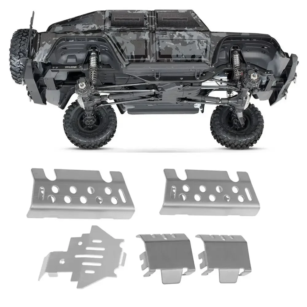 Pancerz podwozia ze stopu aluminium osłona osi płyta ślizgowa dla 1/10 gąsienica RC TRXS TRX-4 TRX4