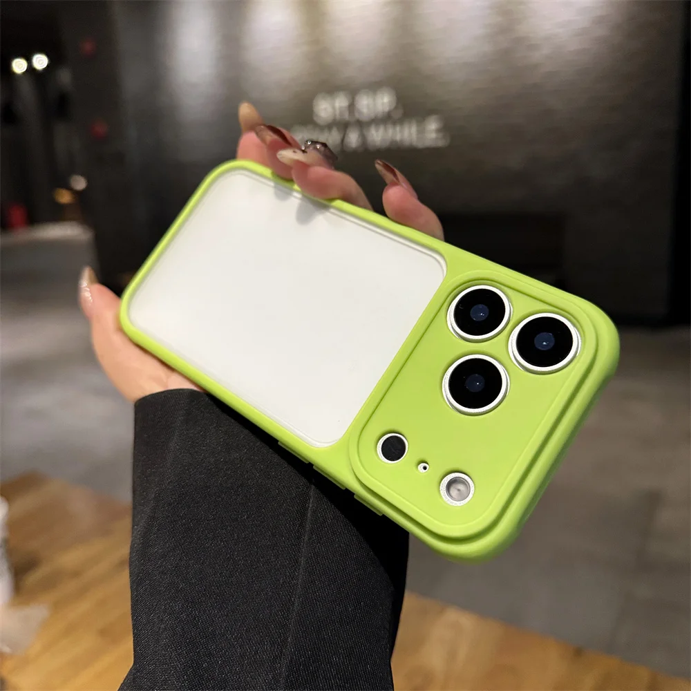 حافظة هاتف واقية مقاومة للصدمات لتبديد الحرارة لهاتف آيفون 17 Air 16 15 14 Plus 13 12 11 Pro Max Frosted PC + غطاء خلفي من البولي يوريثان #4