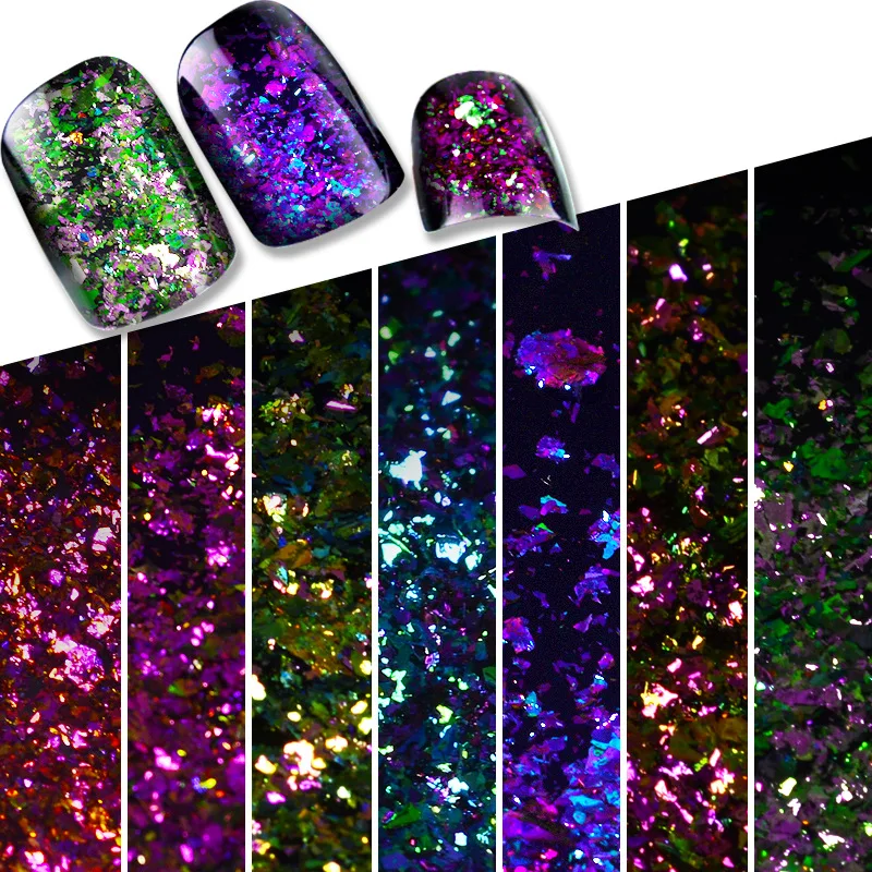 Newnail Glitter Spiegel Poeder Ultra-Dunne Schijnende Sterrenhemel Pigment Decoratie Manicure Tool Voor Nail Uv Gel