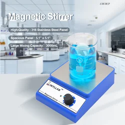 Efficient Magnetic Stirrer with 3000ml Capacity and 316 Stainless Steel Panel for Superior Mixing