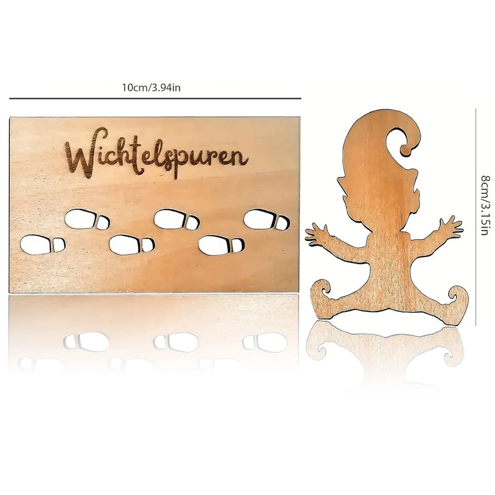 مجموعة قالب بصمة قزم عيد الميلاد، قالب قزم مقطوع خشبي، ديكور منزلي للحفلات، هدية مثالية لعيد الميلاد للأطفال