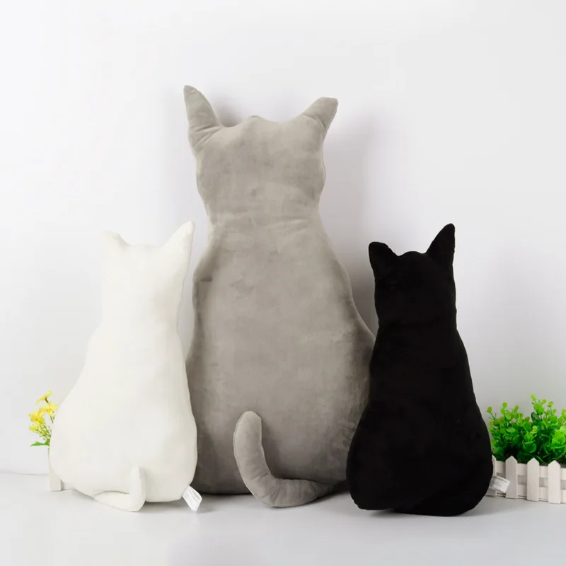 Grand Oreiller en Peluche en Forme d'Animaux, Chat, Beurre, Décoration de Chambre, Kawaii, Confortable, Cadeau pour Meilleur Ami