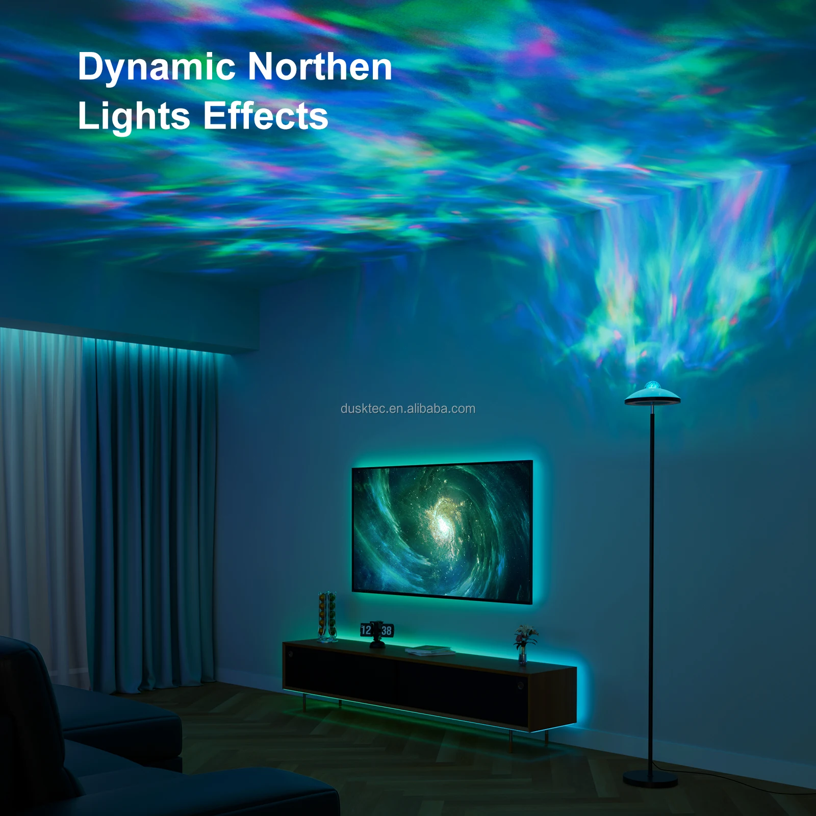 Modern RGB Star Projector Aurora Star Lights Stepless Dimming Rotatable Head Modern Living Room Floor Lamp