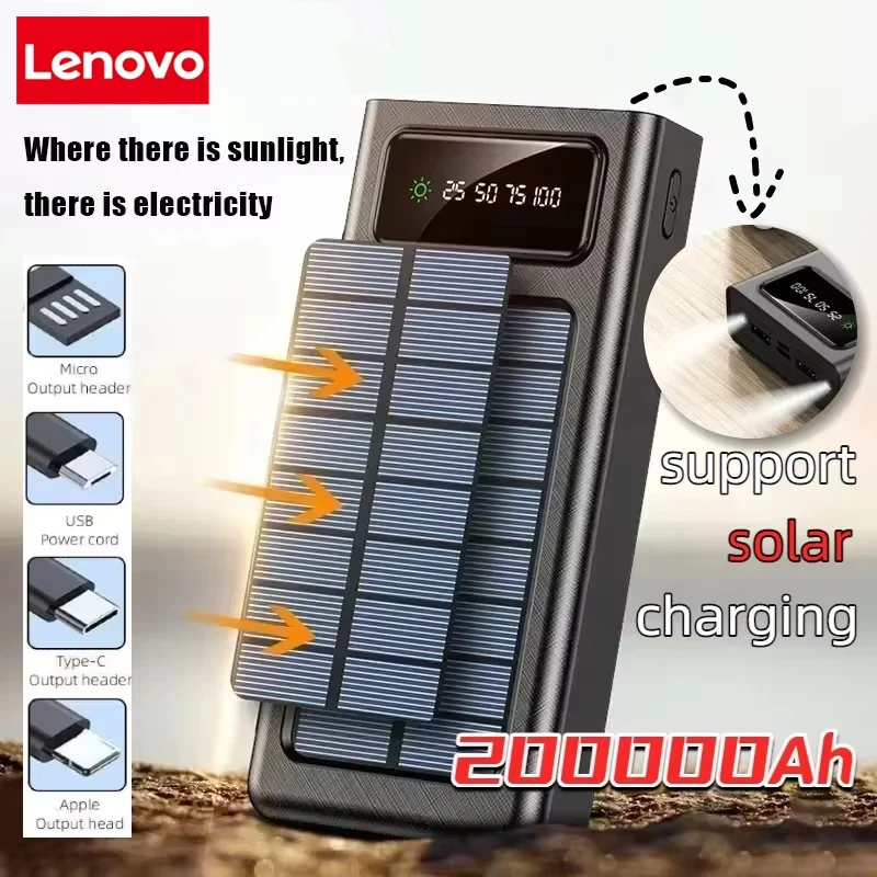 500000 mAh Solar Power Bank Ultra Kapazität USB 4 in1 Super Schnelle Lade USB Anzug Für iPhone Samsung Xiaomi Huawei Outdoor power