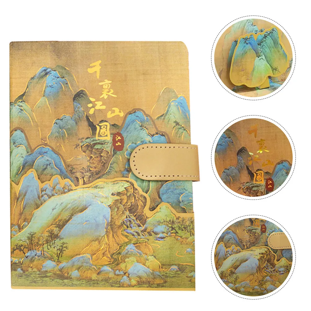 

Ретро-блокнот с магнитной застежкой в китайском стиле, многофункциональный ежедневник, портативный планировщик, блокнот для записи расписания, для студентов