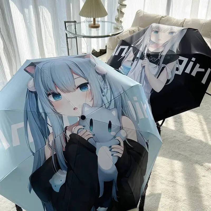 Cartoon Print Universal Two-dimensional Japanese-style Fully Automatic Soft Girl 70% Off Female Student Dual-use Folding