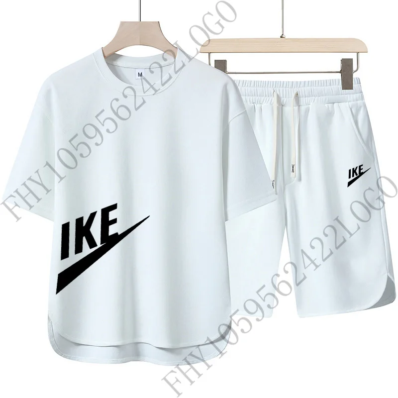 

Summer New Men's High-Quality Fashion Printed Loose Comfortable Leisure Sports Fitness Quick-Drying T-Shirt and Shorts Set