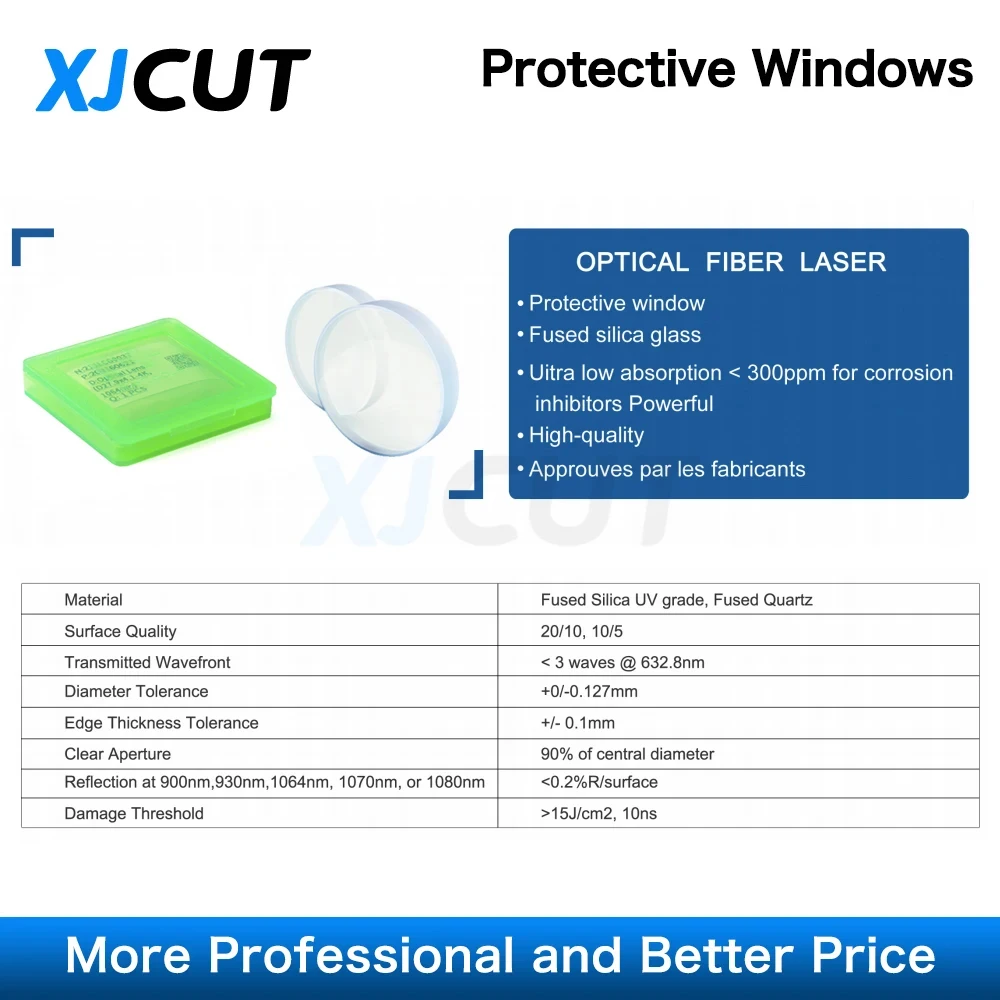 Imagem -05 - Xjcut-lente Original do Laser Windows Protetor Peças Principais Raytools 27.9x4.1 24.9x1.5 211lcg0037 211lcg0020 4kw 1064nm