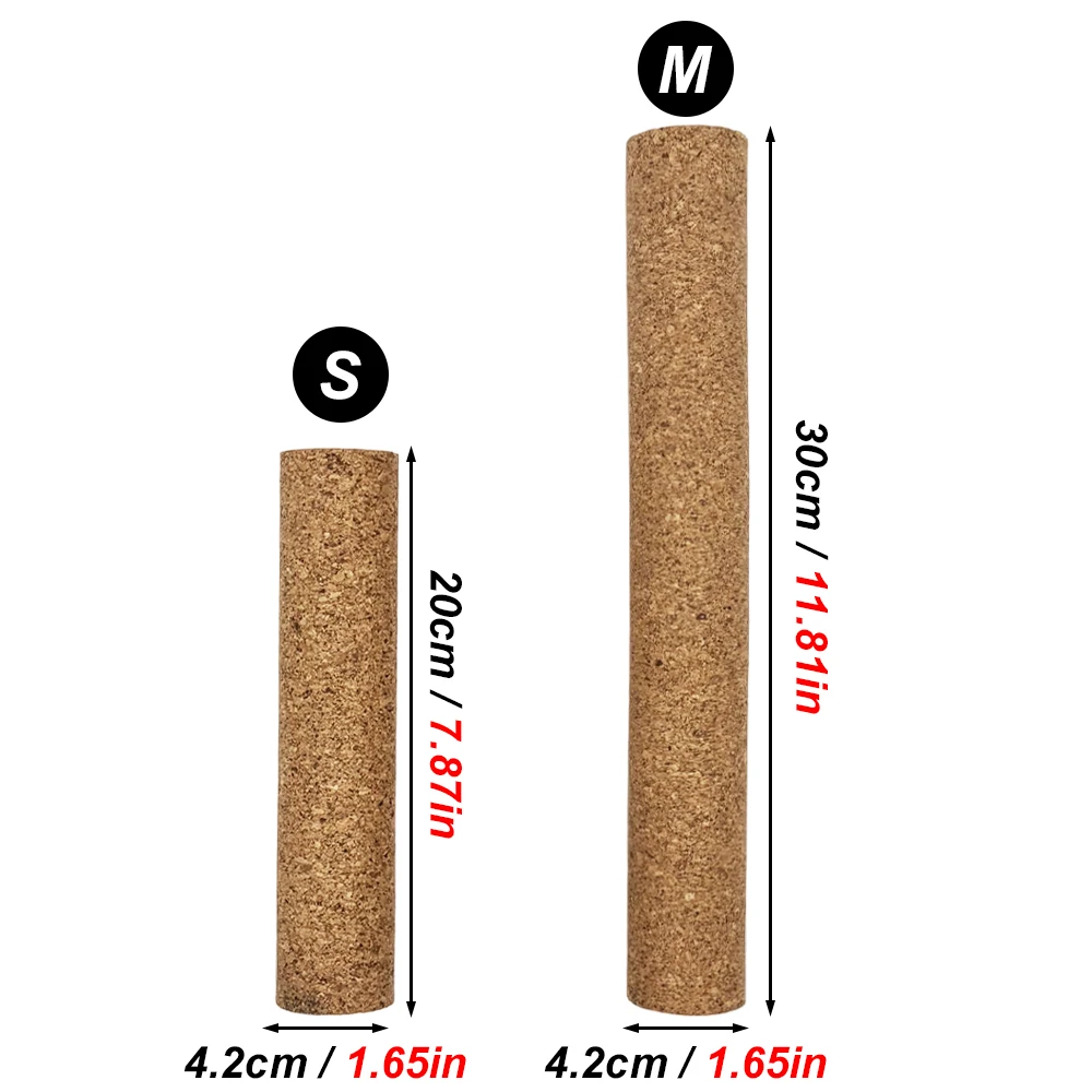 1 PC DIY Cork Branch Reptile Climbing Sticks for Crested Gecko Leopard Lizard Snake Terrarium Habitat Decor Flexible Wood Logs