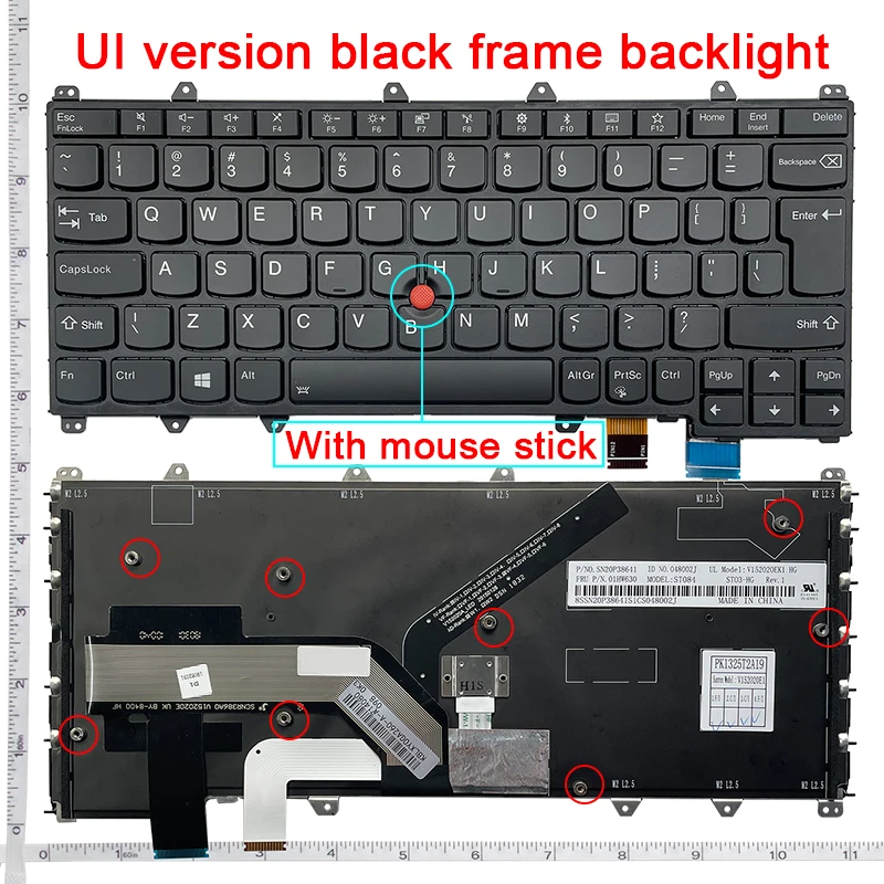 Imagem -05 - Teclado Retroiluminado dos Eua para Lenovo Thinkpad Yoga 260 260s Yoga 370 X380 s1 ° s1 3rd s1 4ª Geração Novo