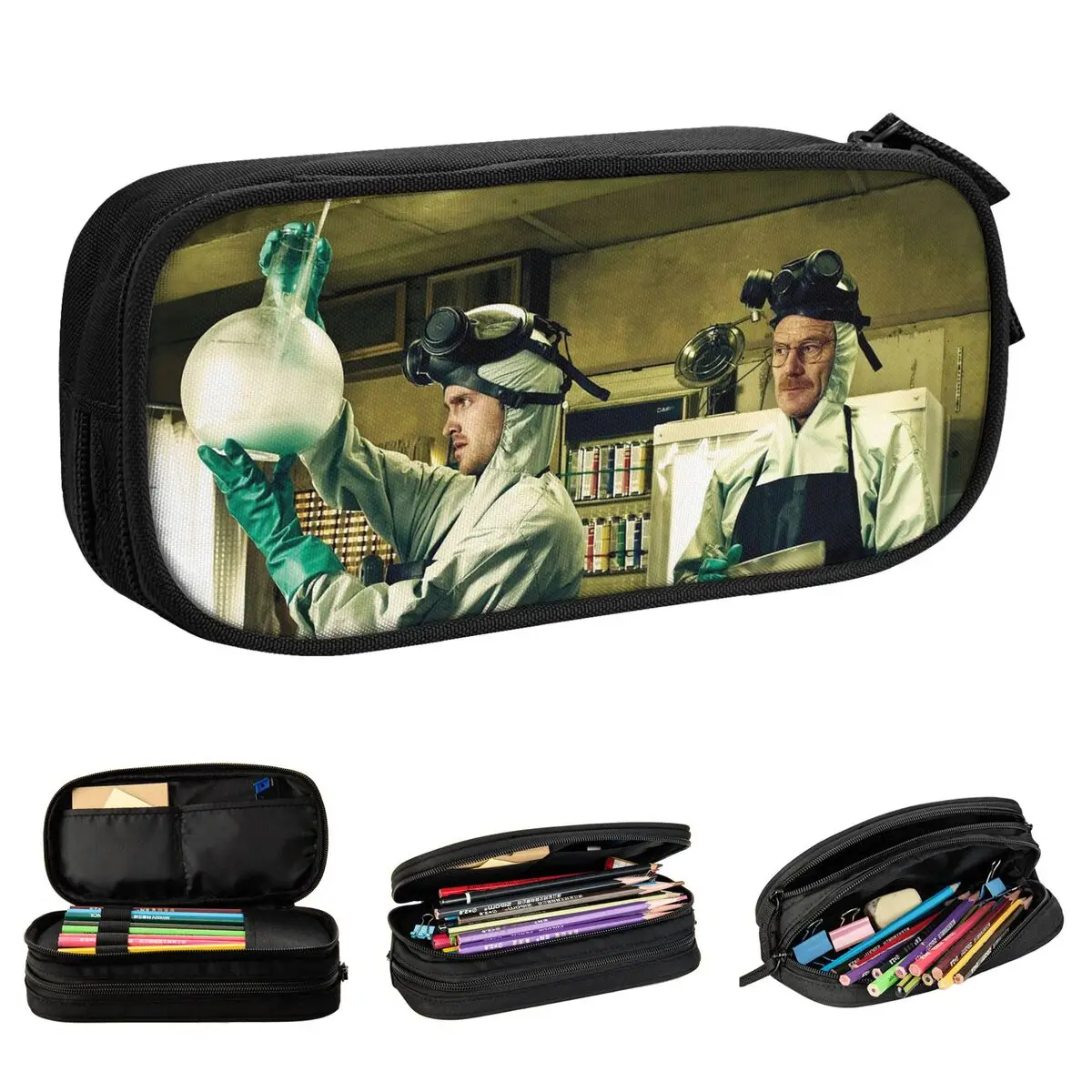 

Breaking Bad Pencil Case Classic Chemical Drug Pen Holder Bag Girl Boy Big Capacity School Supplies Gifts Pencil Pouch