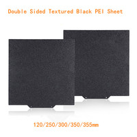 ENERGETIC Voron 3D Printer Double Sided Textured Black PEI Powder Coated Spring Steel Magnetic Build Plate 120/250/300/350mm