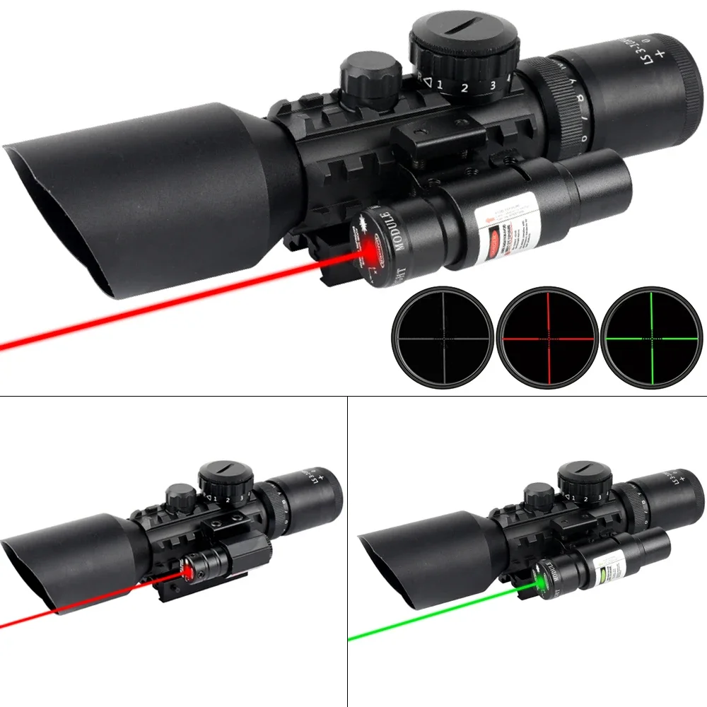 M9 Hunting Optical Scope 3-10x42 Tactical Optics Riflescope Range Finder Reticle Hunting Sniper Deer Rifle Scopes Fit