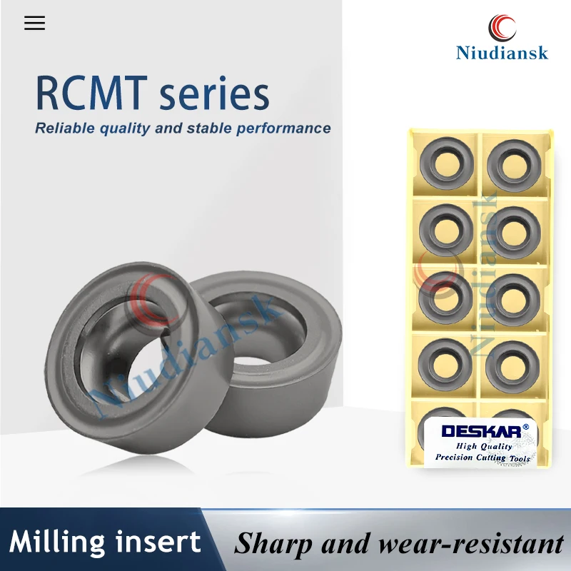 

Фрезерное лезвие RCMT0602MO LF6018 Фрезерное лезвие для обработки лезвий из нержавеющей стали Токарный станок с ЧПУ Процесс Материал Детали Режущие инструменты