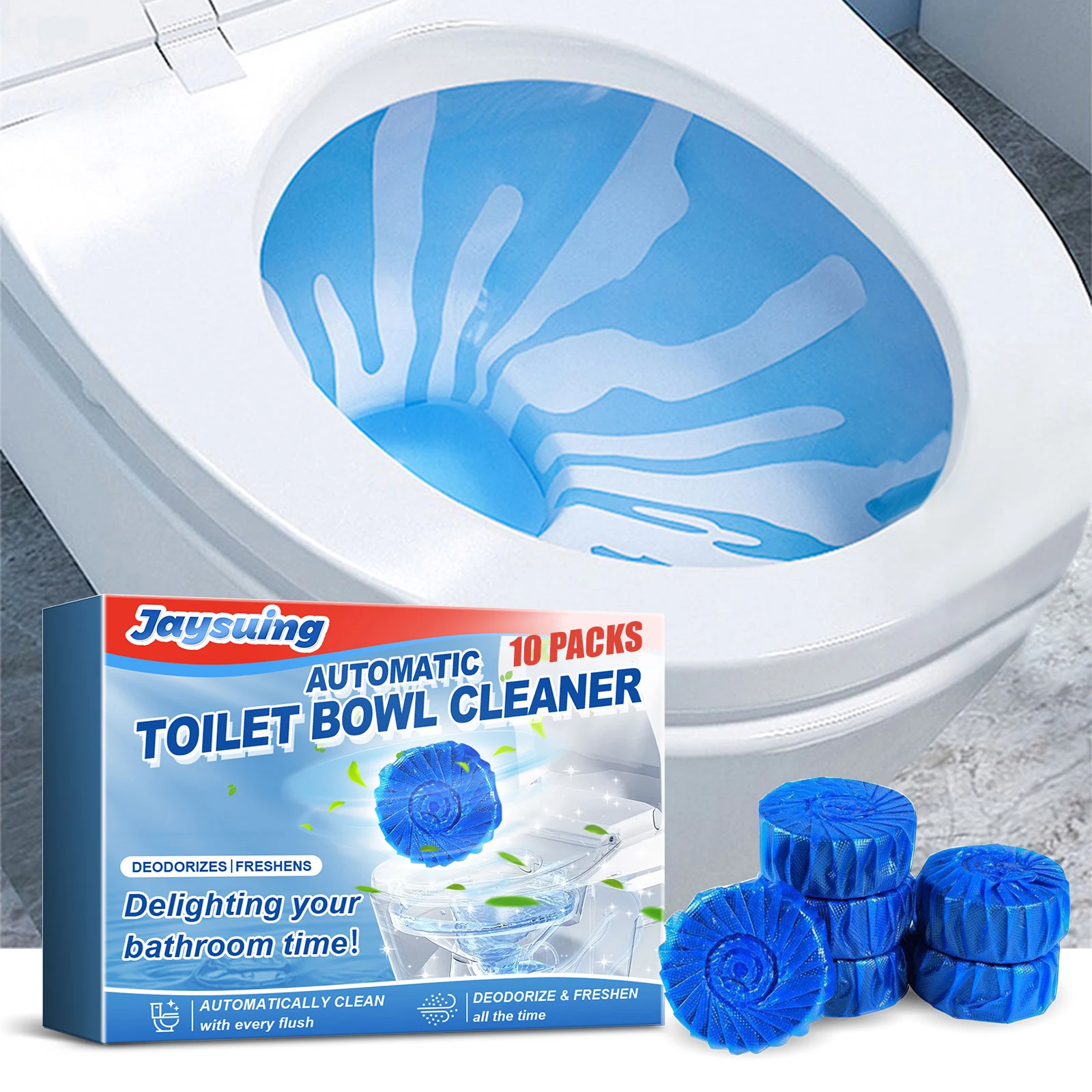 

Jaysuing toilet blue bubble cleaning block, household descaling, deodorization, odor removal, fresh toilet cleaning block