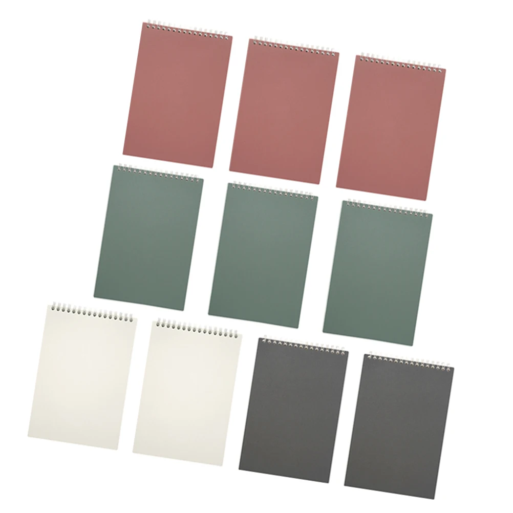 10 Uds A5 cuaderno en espiral páginas forradas minimalista Fliptop portátil escuela Oficina hogar Navidad estudiantes trabajo Bloc de notas