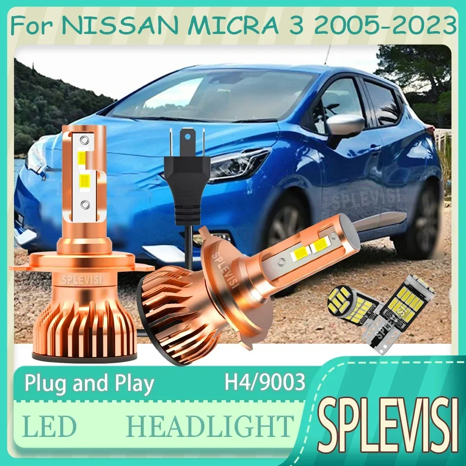 

Extended Beam Reach Night Safety H4 LED HEADLIGHT For NISSAN MICRA 3 2005 2006 2007 2008 2009 2010 2011 2012 2013 2014-2023