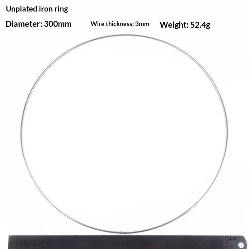 Runde Metall-Traumfänger-Ringe 5 Stück Geschweißte Eisenringe 35-250mm für Makramee DIY Handwerks- und Kunstprojektbedarf – Detail 7