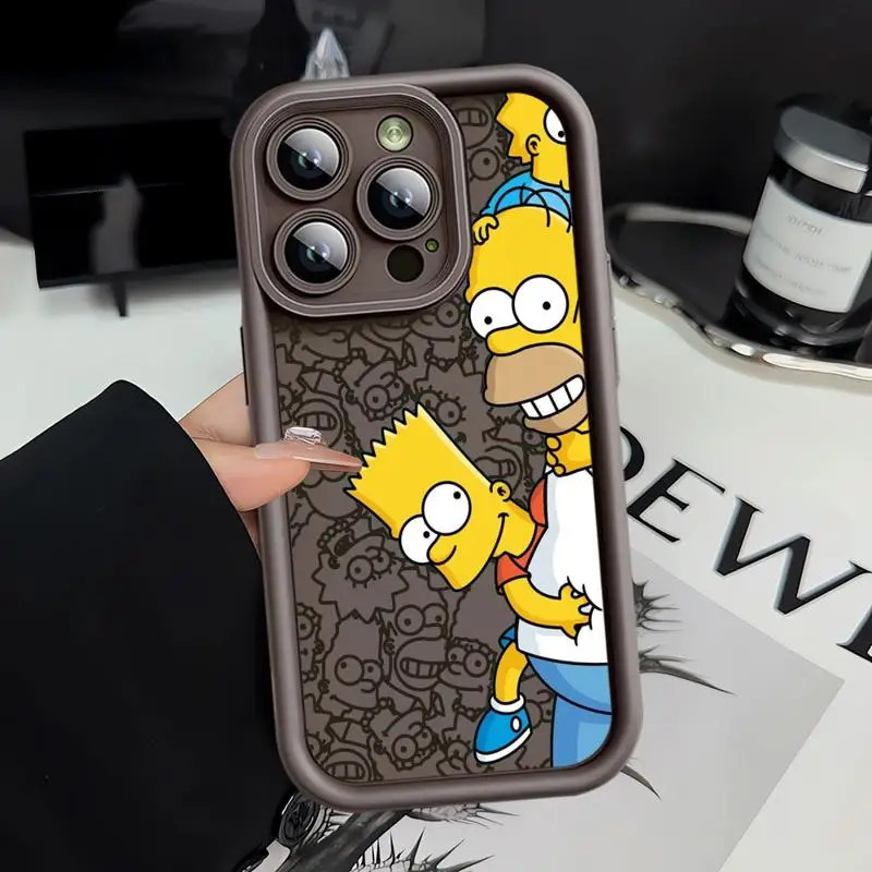 Cartoon Homer Simpson Phone Case for Redmi Note 11 Pro Plus 12S 10 Lite 11 Pro 9 12 9S 11S 10 Pro 12 Pro Square Liquid Cover