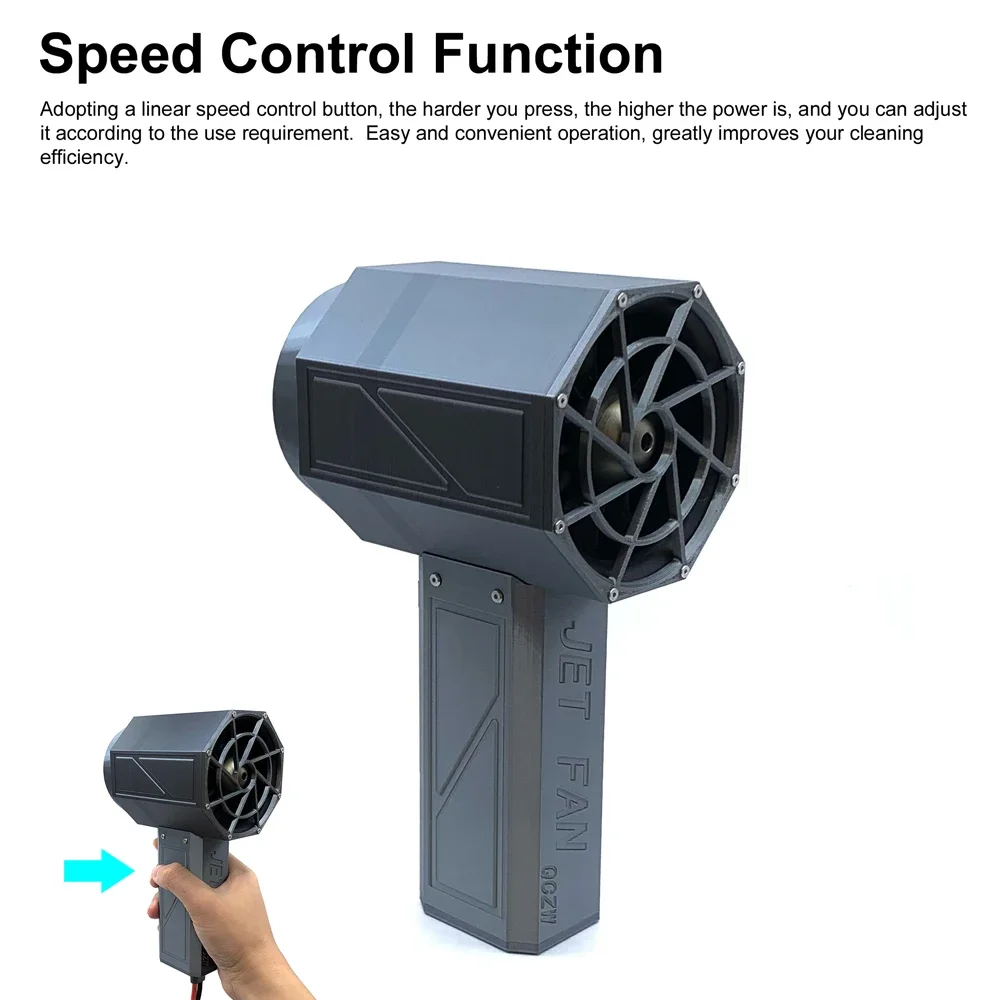 Handheld Ducted Turbofan 70mm Brushless Motor Jet Fan High Power Dust Blower Keyboard Cleaning Tool with XT60 Battery Interace