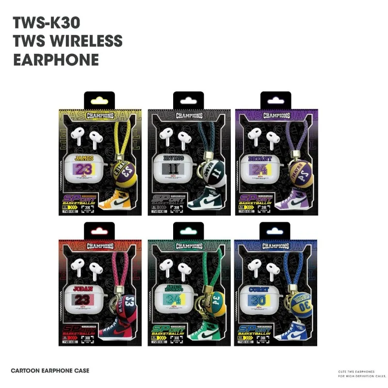 

Горячие модели, суперзвездные баскетбольные кроссовки NBA с подвеской TWS-вкладыши беспроводная Bluetooth-гарнитура 5.3 спортивная