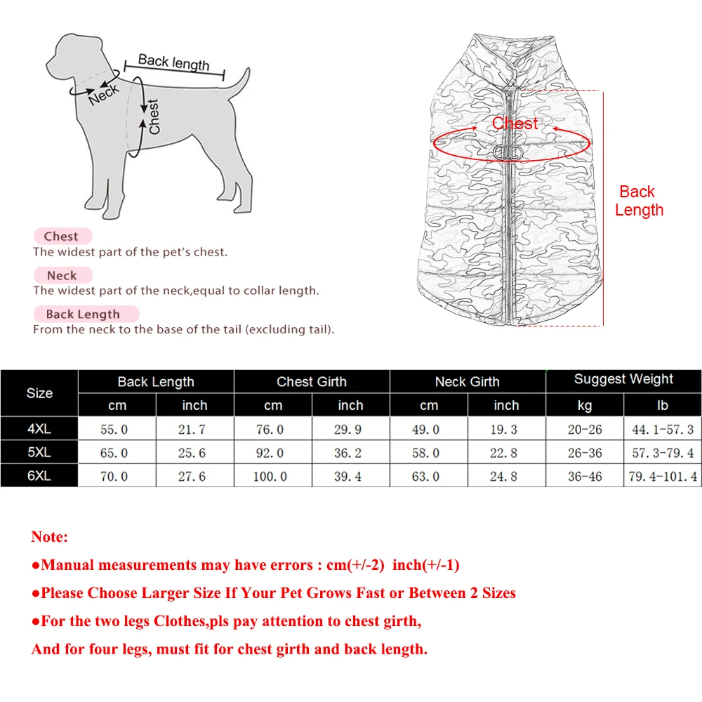Autumn Winter Dog Jacket Coat Windproof Camouflage Pet Clothing_voghion.com